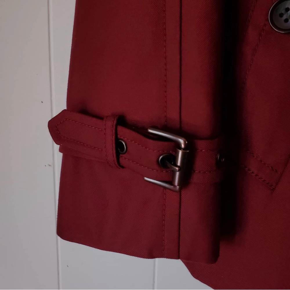 Classic Coach Short Trench Coat Oxblood Medium - Picture 5 of 15